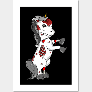 Bloody Unicorn Halloween Horror Creepy Gift Posters and Art